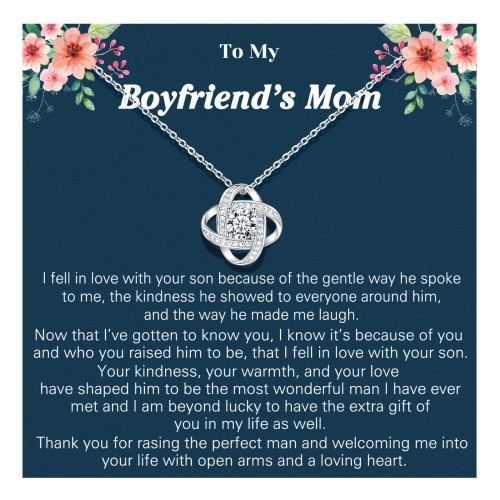 Gifts for Boyfriends Mom, To My Boyfriends Mom Necklace, Boyfriends Mom Christmas Gifts