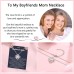 Gifts for Boyfriends Mom, To My Boyfriends Mom Necklace, Boyfriends Mom Christmas Gifts