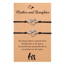 Sincere Mother Daughter Bracelets Set for 2 Matching Infinity Heart Knot Mom Daughter Mommy and Me Wish Bracelets Birthday Christmas Jewelry Gifts for Mom Daughter…