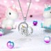 Sincere Daughter Necklace, Unicorn Necklace for Little Girls Magical Crystal Heart Pendant Necklace Unicorn Jewelry Christmas Birthday Gifts for Daughter Girls