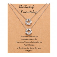 Sincere Sincere Best Friend Friendship Necklaces for 2 Infinity Love Knot Matching Distance Necklace Best Friend Jewelry for 2 Women Teens Girls Sisters Bridesmaid Birthday Gifts…