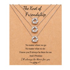 Sincere 3 Best Friend Friendship Necklaces Infinity Love Knot Matching Distance Necklace Best Friend Jewelry for 3 Women Teens Girls Sisters Bridesmaid Birthday Christmas Gifts…