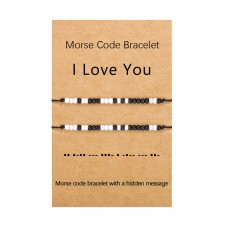 Sincere Couples Bracelets for Boyfriend Girlfriend Gifts I Love You Morse Code Bracelets Matching Relationship Couple Bracelets for Men Women,Him and Her…