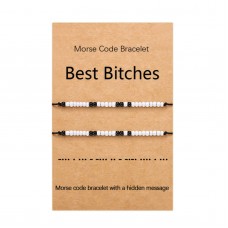 Sincere Morse Code Bracelets Best Friend Bracelet for 2 Sister BFF Friendship Bracelet Jewelry Gift for Men Women Teen Girls…