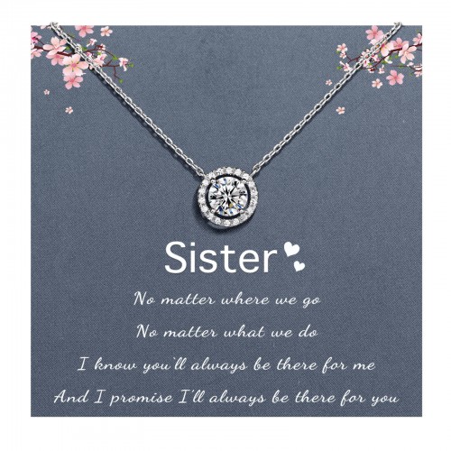 Sincere Sister Necklace Gifts from Sister, Sister Birthday Gifts for Big Sister Women, Sister Jewelry