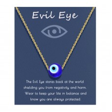 Sincere Evil Eye Necklace 14K Gold Blue Eyes Protection Amulet Pendant Necklace Lucky Ojo Turco Evil Eye Jewelry Gift for Women Girls Mother Daughter…