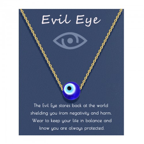 Sincere Evil Eye Necklace 14K Gold Blue Eyes Protection Amulet Pendant Necklace Lucky Ojo Turco Evil Eye Jewelry Gift for Women Girls Mother Daughter…