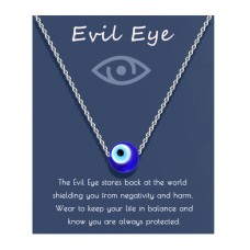 Sincere Evil Eye Necklace Blue Eyes Protection Amulet Pendant Necklace Lucky Kabbalah Evil Eye Jewelry Gift for Women Girls Mother Daughter(silver)…