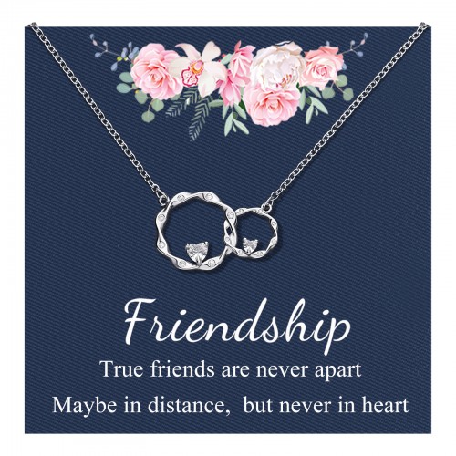 Sincere Best Friend Gifts, Best Friend Necklace for Women, Friendship Long Distance Gift for Best Friend Birthday Wedding…