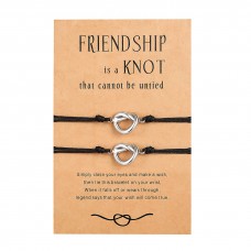 Sincere Best Friend Friendship BFF Bracelet for 2 Forever Love Knot Infinity Matching Distance Bracelet Jewelry Bridesmaid Gifts for 2 BFF Women Girls Sisters…