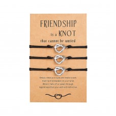 Sincere 3 Best Friend Friendship Bracelets Gifts Forever Love Knot Infinity Matching Distance Bracelet Jewelry Bridesmaid Gifts for 3 BFF Women Girls Sisters…