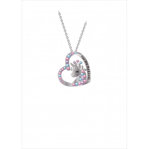 IEFSHINY Unicorns Gifts for Girls Colorful CZ Heart Pendant Cute Unicorn  Necklaces for Girls Women Jewelry Gifts